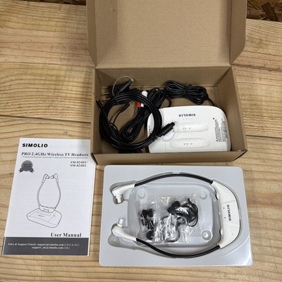 SIMOLIO SM-824D2 Dual Digital Wireless TV Headset Hearing Assistance