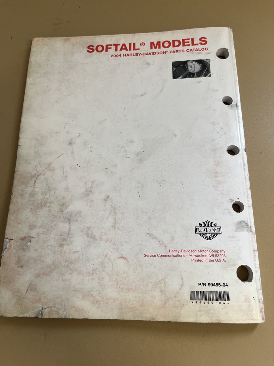 2004 Harley-Davidson Softail Models Parts Catalog, PN 99455-04 | eBay
