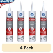 100% Waterproof Silicone Sealant 4 Pack Tub Tile Mold Resistant Flexibility New