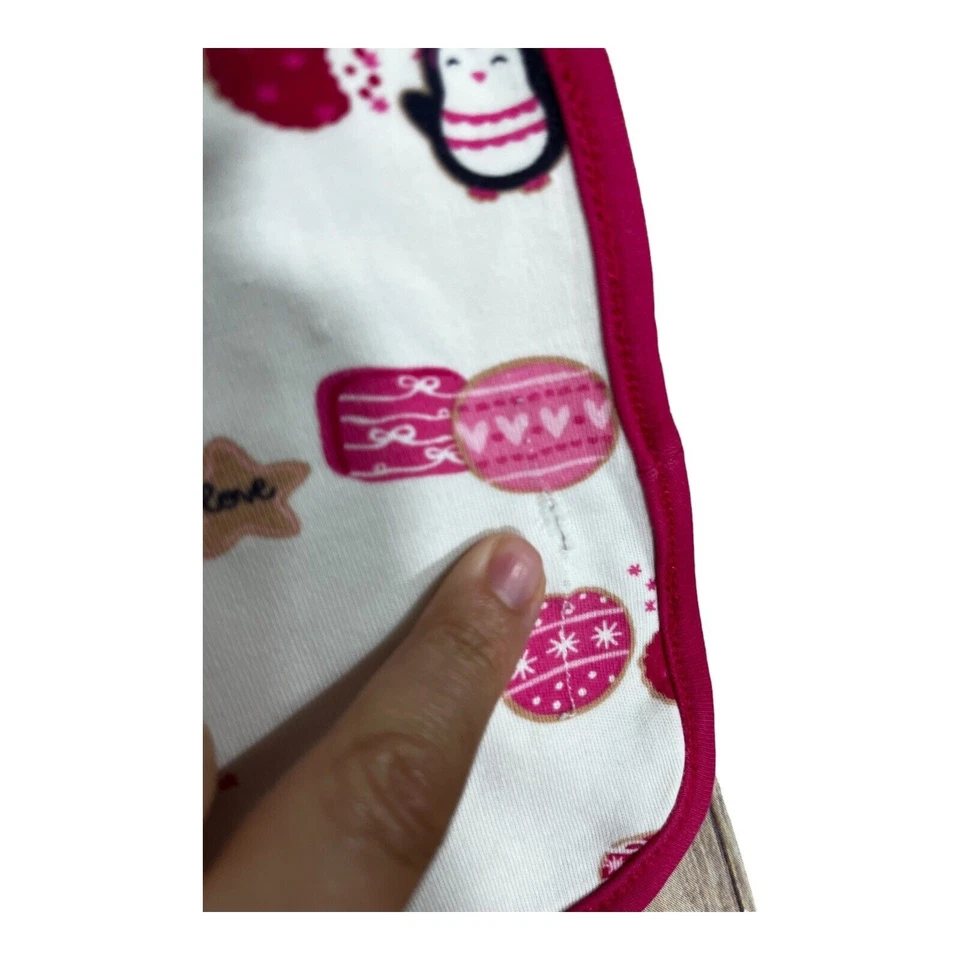 Gymboree мир надежда любовь Рождество Baby одеяло розовый девочка украшения пингвины - Изображение 3 из 4