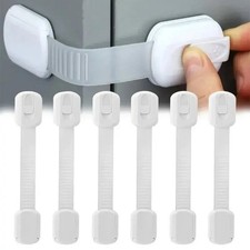 Baby Safety Cabinet Locks Child Proof Drawer Door Latches Adhesive Safety Straps