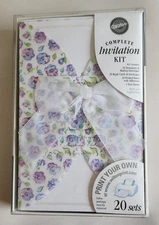 Wilton Complete Invitation Kit Lot of 2. New 20 sets per box Total 40 Lilac Love