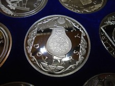 1985 British Virgin Islands $20 Silver Treasure Coins Of The Caribbean KM70