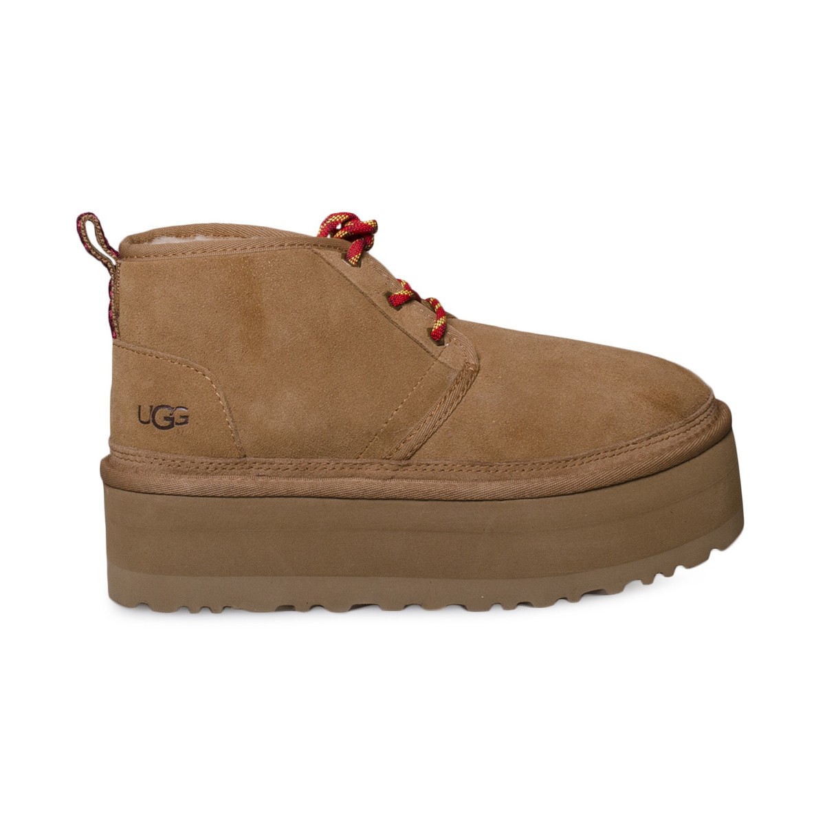 国内正規品✨激レア✨②超美品✨24cm✨UGG✨Neumel Platform UGG NEUMEL HERITAGE PLATFORM CHESTNUT LEATHER WOMEN'S BOOTS