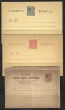 PUERTO RICO  — (12) POSTAL  CARD COLLECTION  — 1887 —  MINT