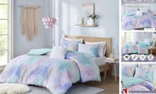 Queen/Full Size Watercolor Queen Bedding Sets, Full/Queen Aqua Comforter Set
