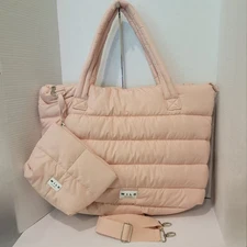 WILO The Label Puffer Tote w/ Pouch Travel Bag with Luggage Sleeve