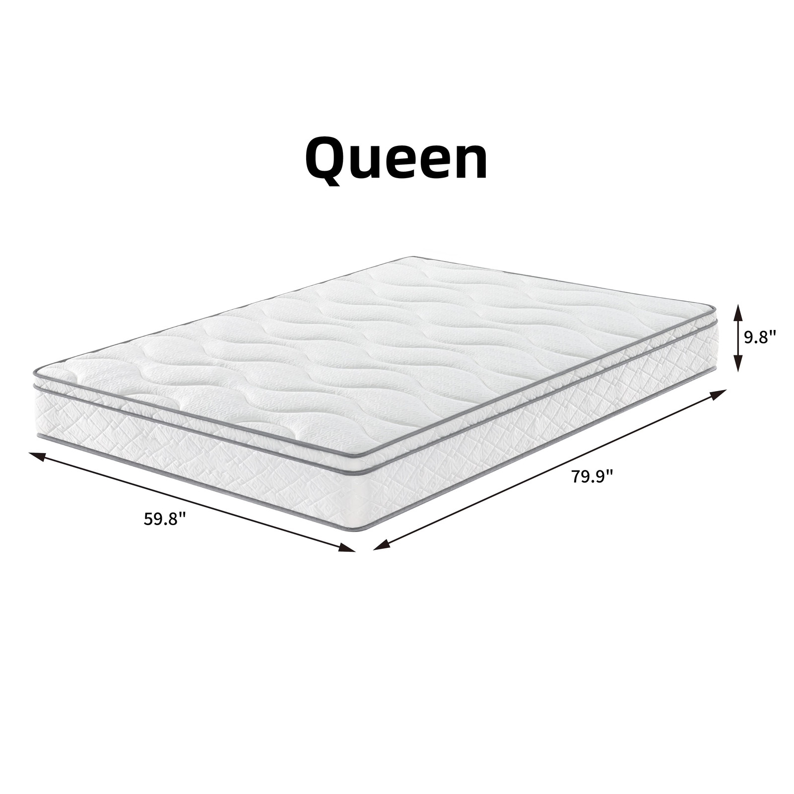 FunniHomi S1 Queen Adjustable Bed Frame and Gel Memory Foam Mattress Set