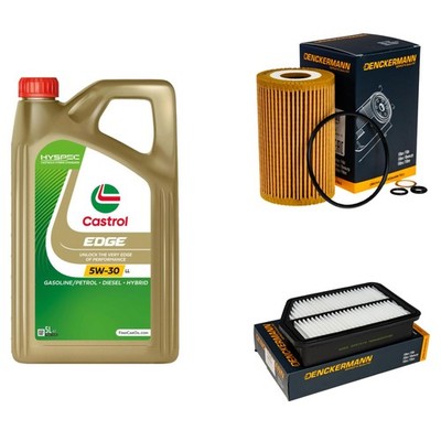 Inspektionspaket Castrol EDGE Titanium 5W-30 LL 5L für Hyundai i40 CW 1.7