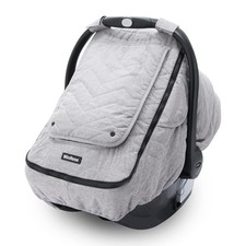 Baby Car Seat Cover - 3-Layer Thick Fabric, Waterproof, Breathable Mesh Window