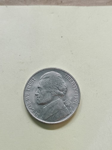 1991 D Jefferson Nickel RPM ~ Doppio Die Reverse Monticello ~ Punti multipli - Foto 2 di 11