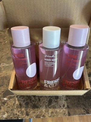 VICTORIA S SECRET PINK FRESH & CLEAN  BODY MIST SPRAY 8.4 oz Lot Of 3
