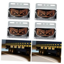 4 PCS 24V 5x4 Inch Truck Trailer Side Marker Indicator Lights - Amber yellow
