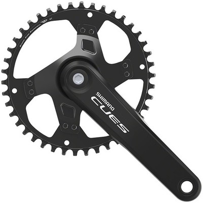 Shimano CUES FC-U4000-1 Crankset - 175mm, 9/10/11-Speed, 42t, Riveted, Square Ta