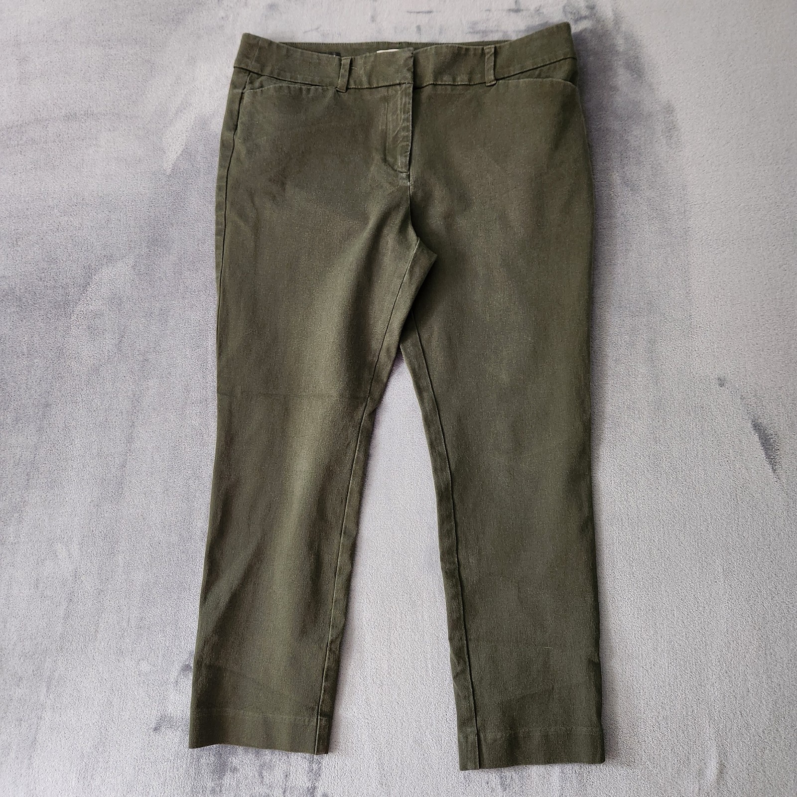 Womens Size 12p Modern Skinny Ankle Olive Green Cropped