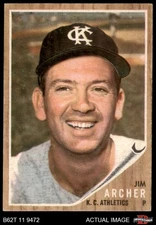 1962 Topps #433 Jim Archer Athletics 4.5 - VG/EX+