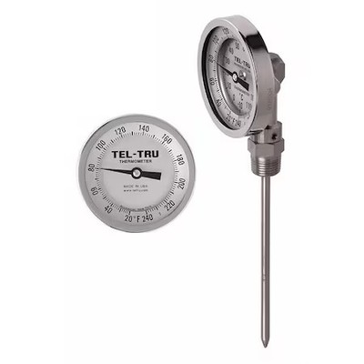 Tel-Tru Bc550r-0402 Analog Dial Thermometer, Stem 4'' L