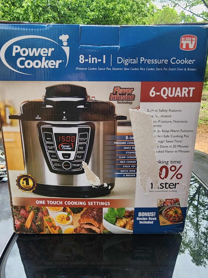 POWER COOKER 6 Quart Digital Pressure Cooker As Seen On TV Model PC-WAL ...