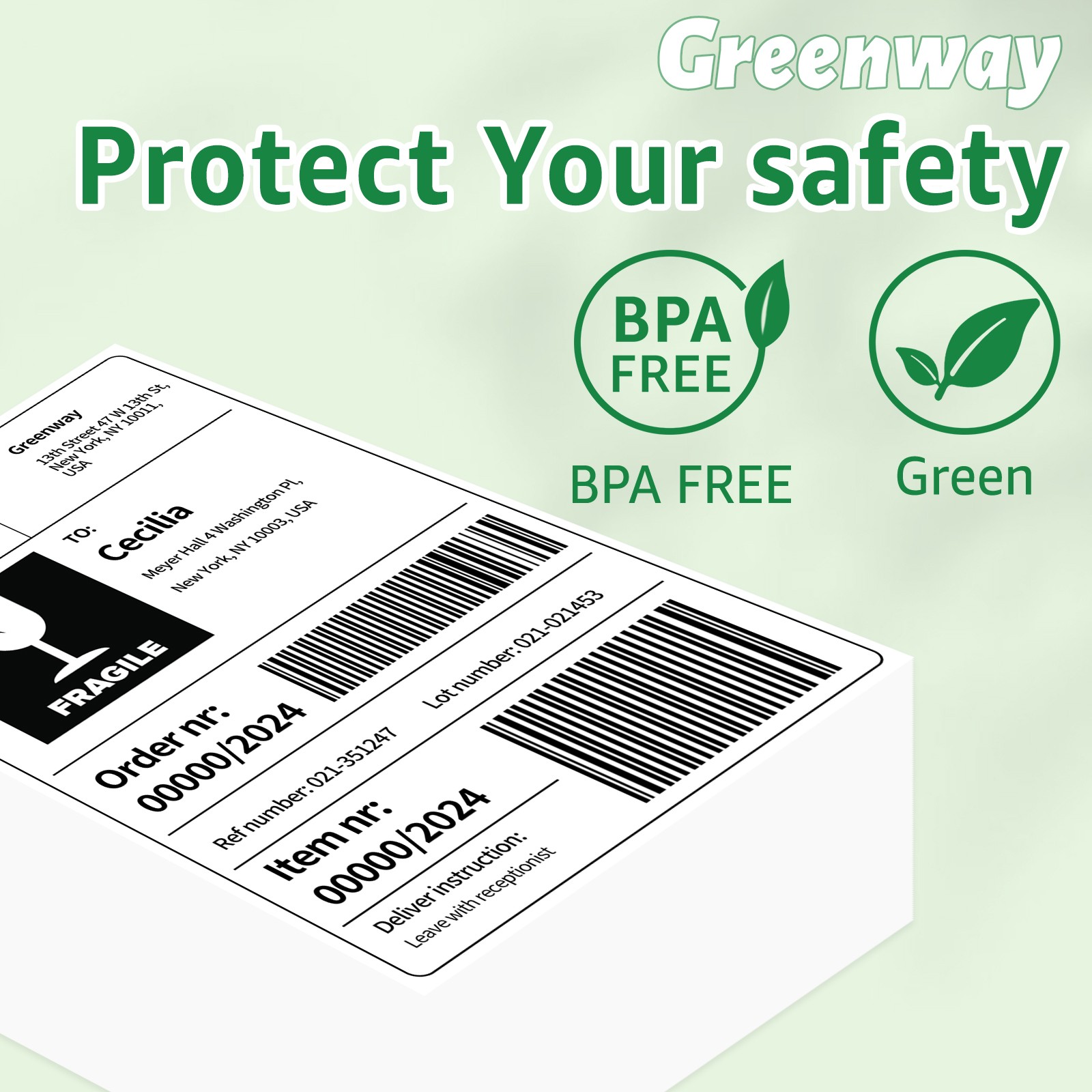 5 ROLLS Mailing Postage Shipping Label Compatible with Zebra 2844 ZP-450 ZP-500