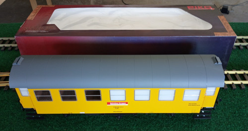 PIKO Spur G 37605 Umbauwagen gelb Bahnbaugruppe Gartenbahn wie neu nur indoor g. | Condition: Gebraucht