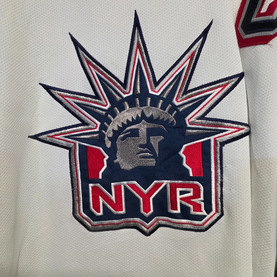 Camiseta deportiva para hombre Brian Leetch 2 Liberty rara vintage de los 90 Starter New York Rangers L Foto 2 de 4
