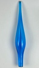 Vintage 1960s MSM Blenko glass turquoise blue flame decanter STOPPER only 8.75