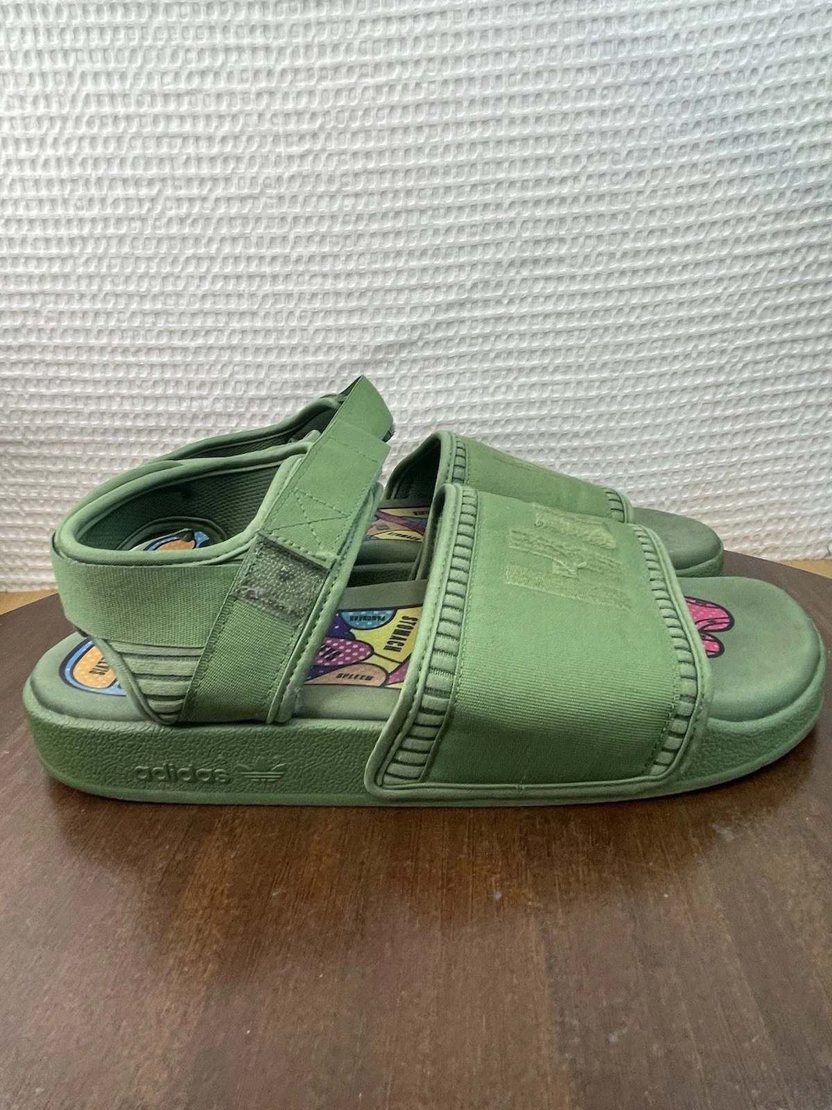 Adidas Pharrell Williams Hu Adilette 2.0 sandali verdi FU7611 uomo taglia 11