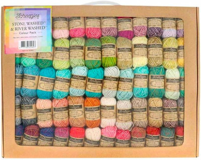 Stonewashed Riverwashed Yarn Pack 58X10G - Premium Knitting & Crochet Set