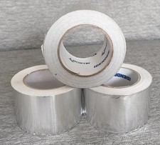 Aluminium Foil Tape 75mm Self-Adhesive Heating Ventilation HVAC x 3 Rolls