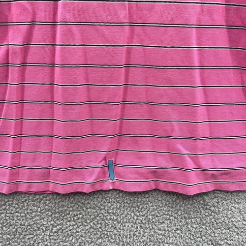 Masters Collection Mens Golf Polo Shirt Pink Striped Mercanized Cotton Large - Picture 6 of 18