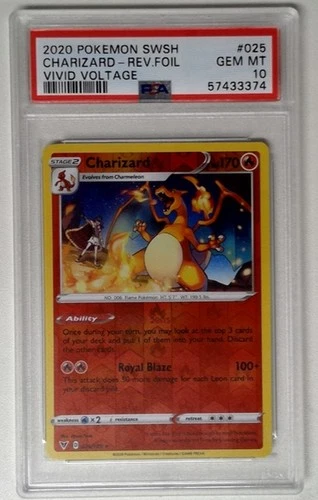 1x  V2119: 2020: Charizard: 025/185: Vivid Voltage: PSA: 10: GEM MT: 57433374 Gr
