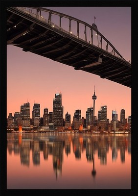 Moderner Hafen von Sydney gerahmtes Wandbild Poster Leinwanddruck Bild