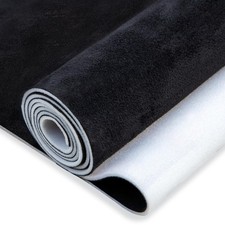 Suede Auto Headliner Fabric 122" L × 60" W with Foam Backing - Black Interi