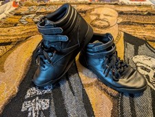 Reebok Freestyle High Womens Size 4.5 Black Athletic Lifestyle Shoes Sneakers