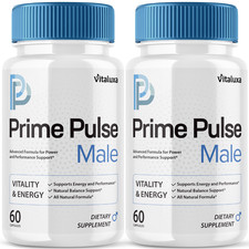 (2 Pack) Prime Pulse Male Enhancement Supplement for ED Dietary (120 Capsules)