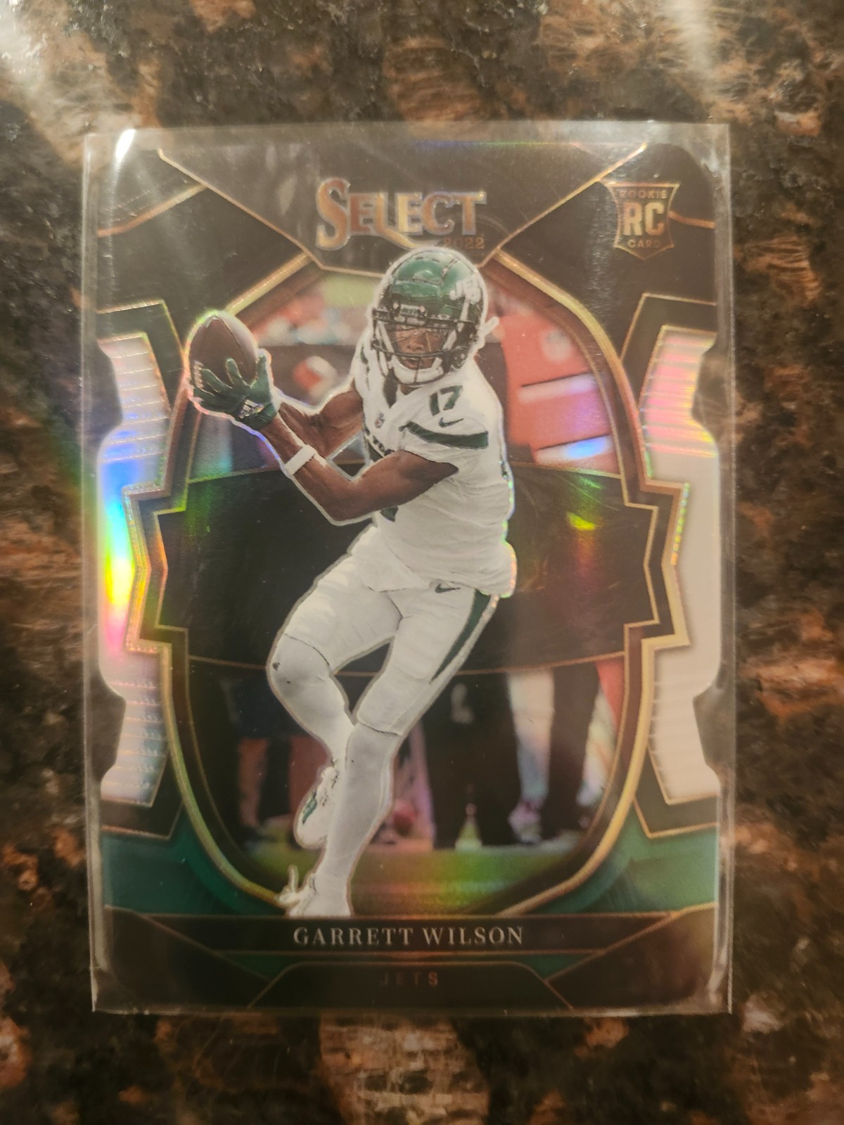 2022 Panini Select - Concourse Garrett Wilson #88 Black & Green Prizm Die-Cut...