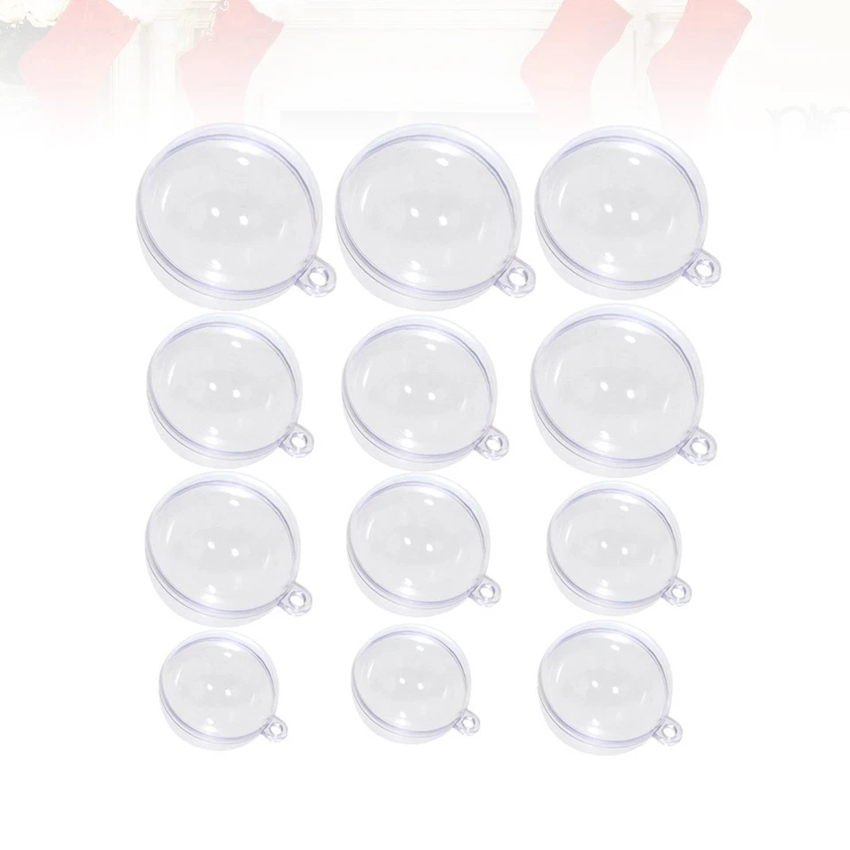  Palla di immagazzinaggio di caramelle di plastica della sfera vuota trasparente - Immagine 4 di 4