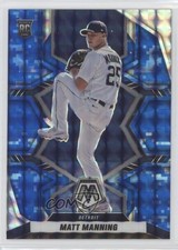 2022 Panini Mosaic Rookies Blue Camo Mosaic Prizm Matt Manning #220 11ur