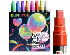 Window Chalk Markers for Cars Glass Washable, 8 Colors Liquid Chalk Marker Pens