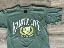 Atlantic City New Jersey TShirt Vtg Single Stitch USA Made Striped Size Medium
