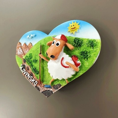 Dibujos animados espinacas alpinas, Eslovaquia turista resina 3D imán de nevera IDEA DE REGALO - Imagen 3 de 4