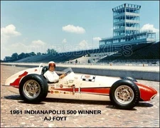 1961 Indy 500 Winner AJ Foyt Racing Photo 8X10 
