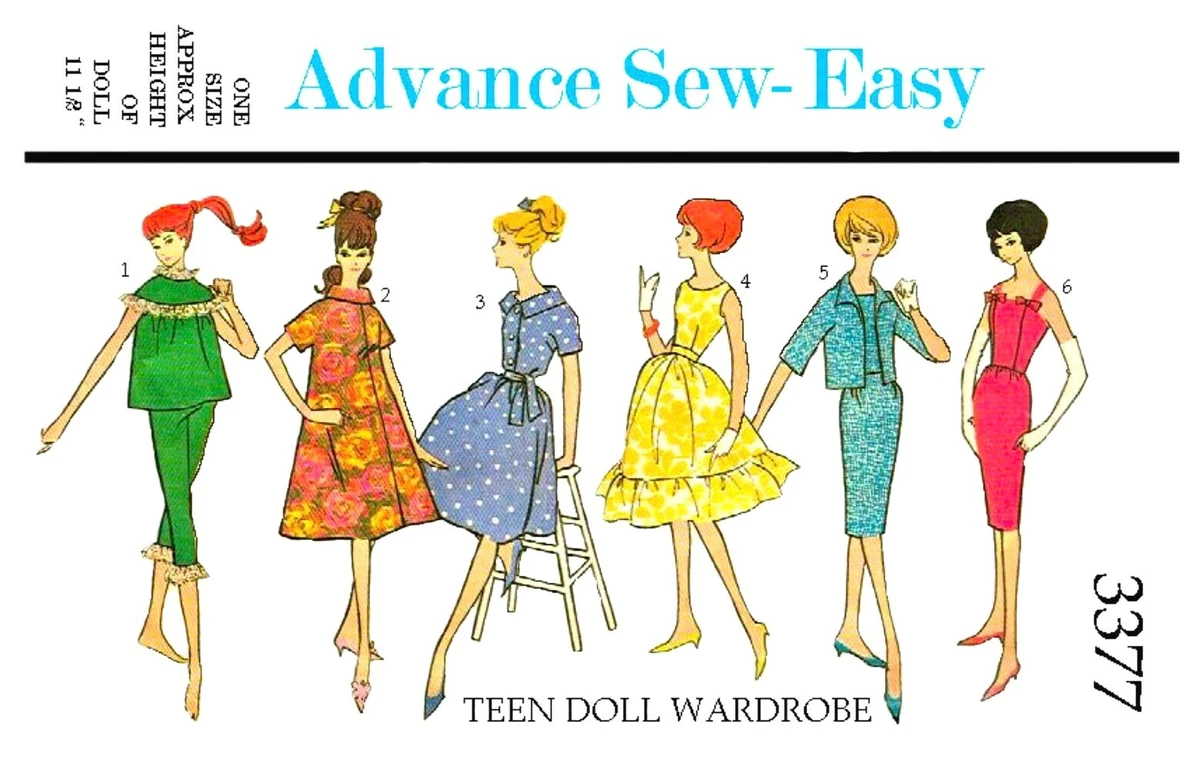 Sewing for vintage Barbie - 1960s McCall's Pattern 7114 - Sew Free