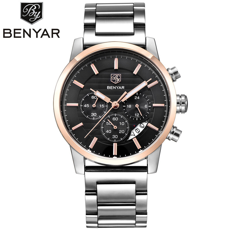 BENYAR Men's Watches Chronograph Sport Quartz Military Watch