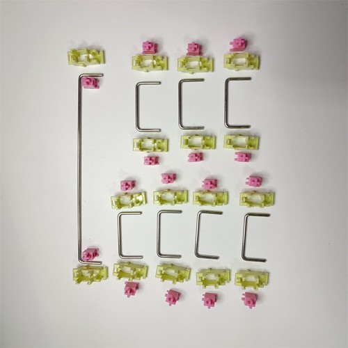 Pink Steel Plate Satellite Shaft Kit for Mechanical Keyboard Switch Key