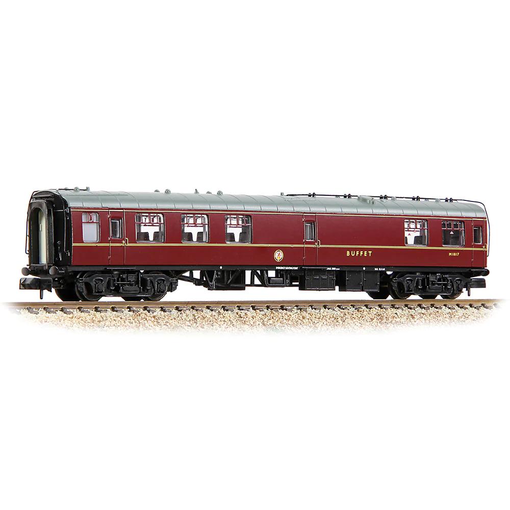 Graham Farish 374-107C N Gauge BR Mk1 RMB Miniature Buffet Coach BR Maroon