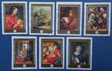 Hongrie oblitérés, n°2083 à 2089 tableaux hollandais, non dentelés, 1969