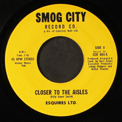 ESQUIRE LTD.: closer to the aisles SMOG CITY 7'' Single 45 RPM