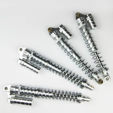 Silver Alloy front rear PIGGYBACK shock fits HPI Baja 5b 5T KingMotor 8mm shaft