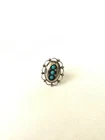 Vintage Sterling Silver  NAKAI Navajo Large turquoise ring size 6